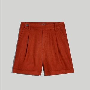 The Harlow Short in 100% linen - Dusty Redwood